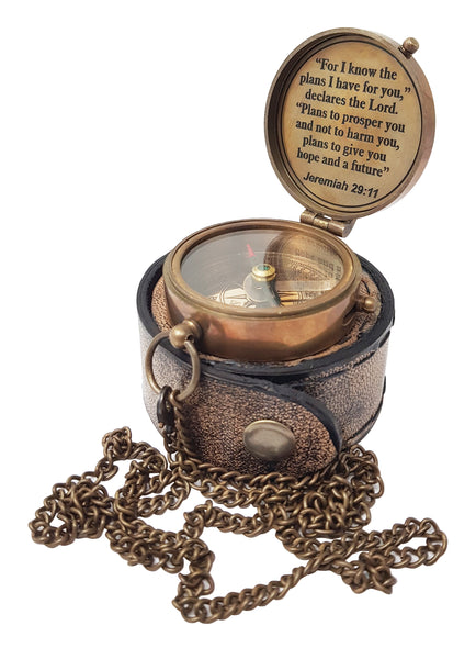 Hanzla Collection - for I Know The Plans I Have for You Engraved Compass, Jeremiah 29 11, Baptism Gifts, Best Easter, Birthday, Mothers Day, Fathers Day, Graduation Gift, Wedding Gifts - 11510