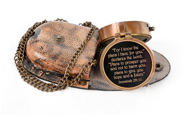 Brass Nautical - Engraved Compass, Customized Brass Compass for Anniversary, Birthday, Graduation Day, Confirmation Gift, Valentine Gift, Parting Gift, Sailor Gift - 11521