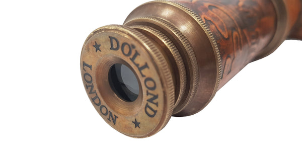 Brass Nautical - 12x Telescope, Functional Vintage Handcrafted Collapsible Pirate Spyglass with Imprinted Leather Case, Gifting Spyglass For Kids Travelers Adventure Enthusiasts Collectible - 17" Long - 20117